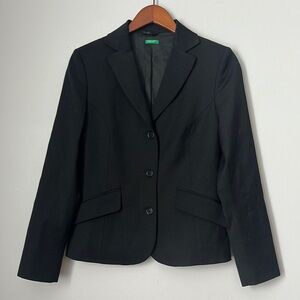 Bentton Classic Wool Blend Black Women's Blazer size 42